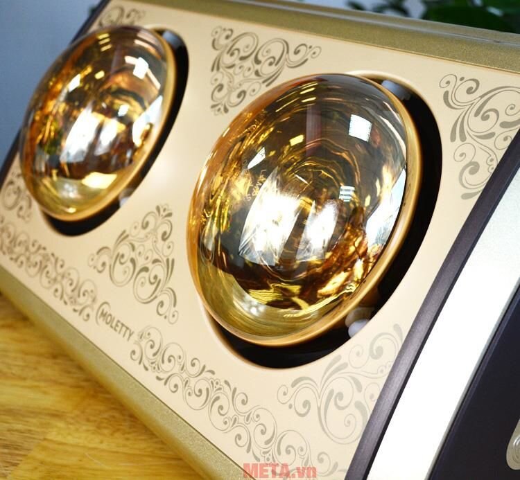 Đèn sưởi nhà tắm 2 bóng Moletty M-02HR (có điều khiển từ xa)