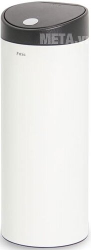 Thùng rác Inox nhấn tròn lớn Fitis RTL1-904 - 15L (trắng)