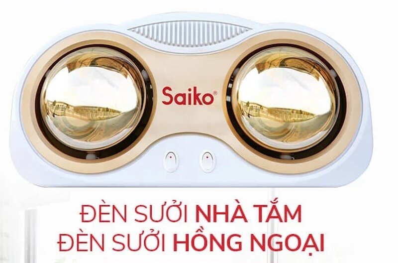 Những ưu điểm vượt trội của đèn sưởi nhà tắm Saiko 2 bóng BH-2552H 550W (Ảnh: Saiko).