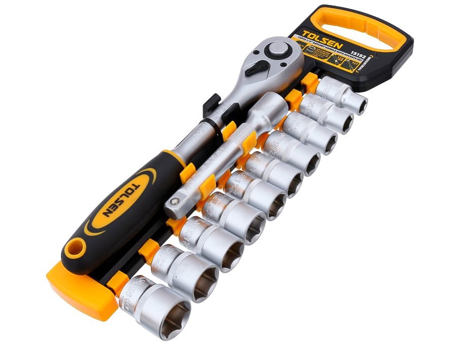 Bộ đầu tuýp tự động 12 món Tolsen 15152  Bộ đầu tuýp tự động 12 món Tolsen 15152
