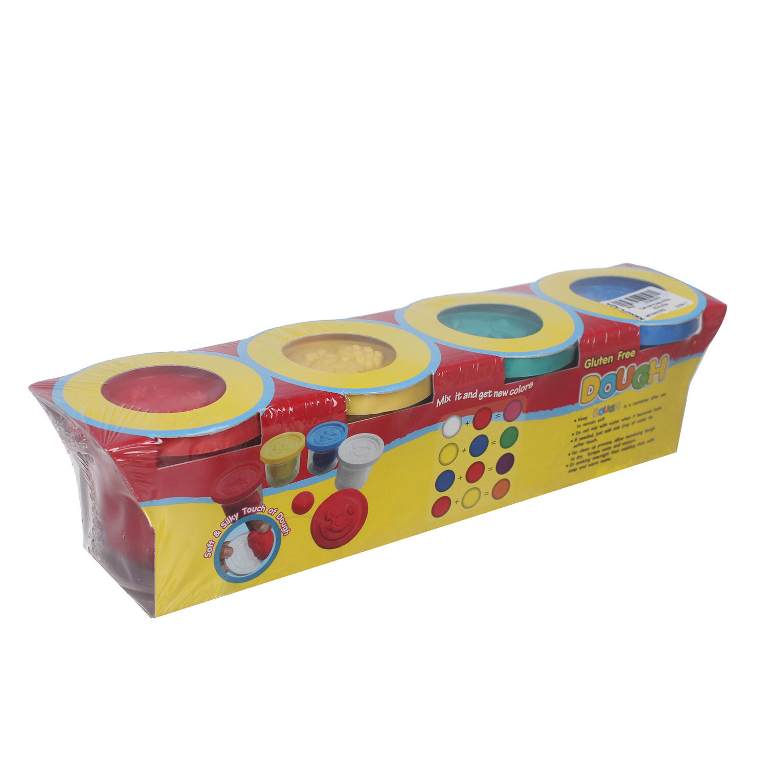  Đồ chơi đất nặn Kiddy Clay hình bánh kem DOUGH 4 màu 400g DO-400-4