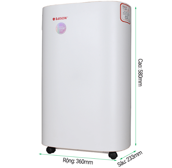 Máy hút ẩm gia đình Edison ED-27BE (27 lít) được thiết kế khá đơn giản, gọn gàng Máy hút ẩm gia đình Edison ED-27BE (27 lít) được thiết kế khá đơn giản, gọn gàng