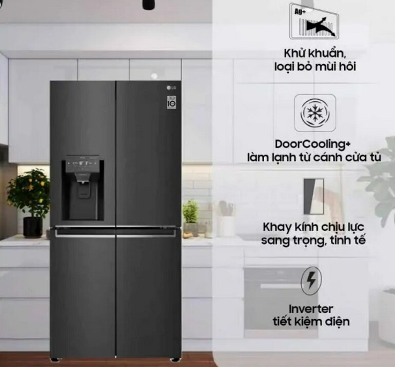 Tủ lạnh LG Inverter 494 lít GR-D22MB