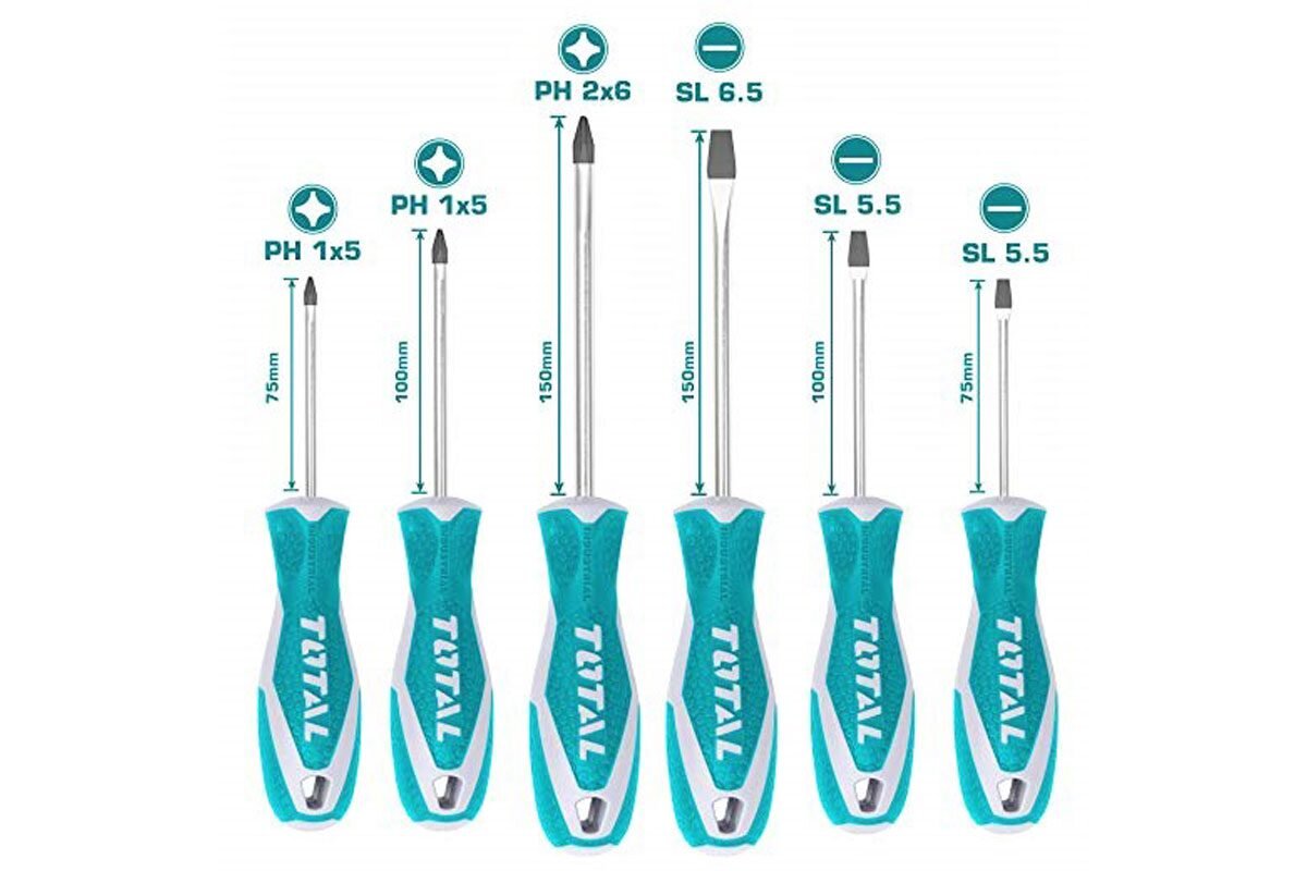 Bộ 6 tua vít Total THT250606
