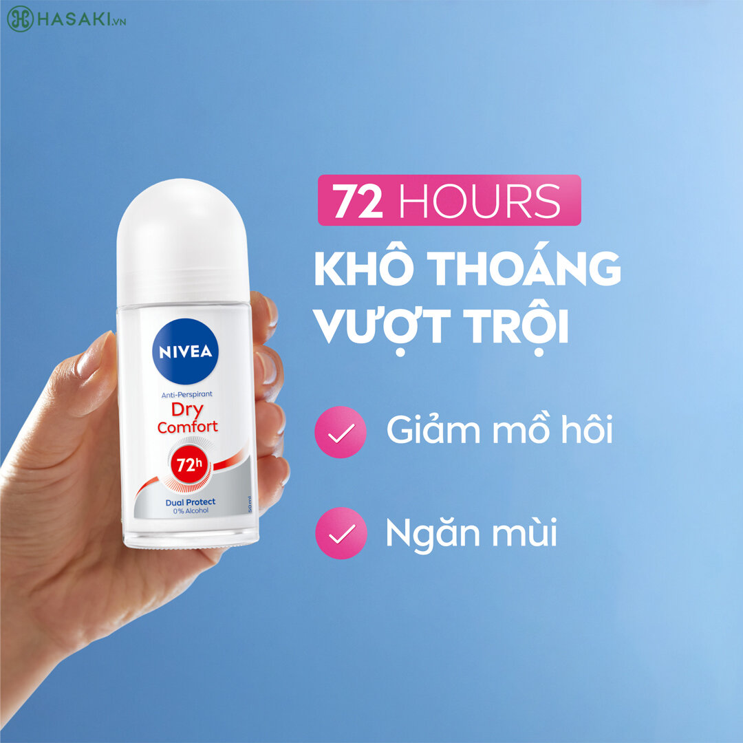 Lăn Ngăn Mùi Khô Thoáng Nivea Dry Comfort 72H (50ml)