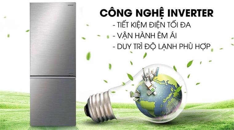 Tủ lạnh Hitachi R-B330PGV8(BSL) -  275 lít Inverter