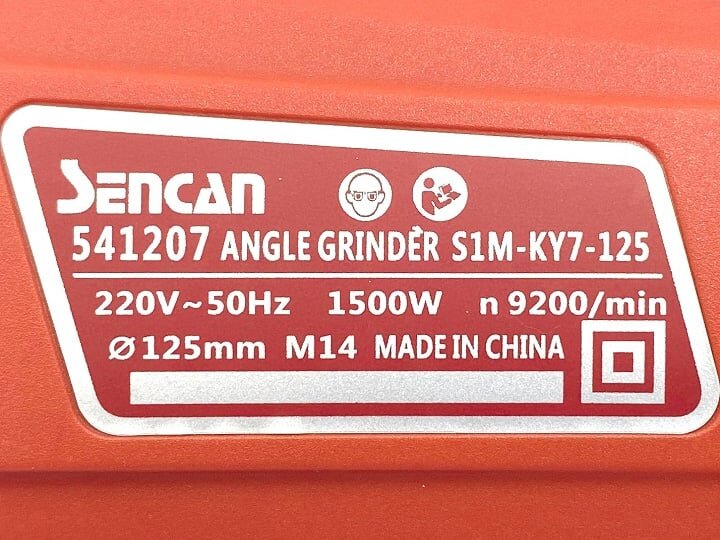 Thông số máy mài góc Sencan 541207   Máy mài góc Sencan