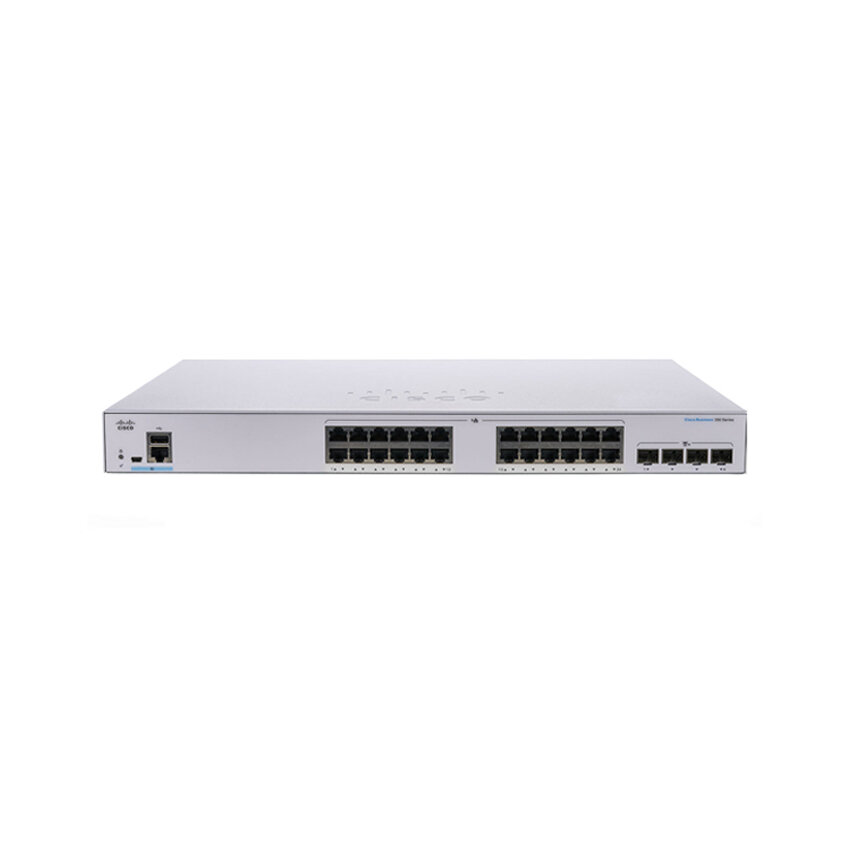 Switch Cisco CBS350-24P-4G-EU (Managed 24-port GE, POE, 4x1G SFP) 
