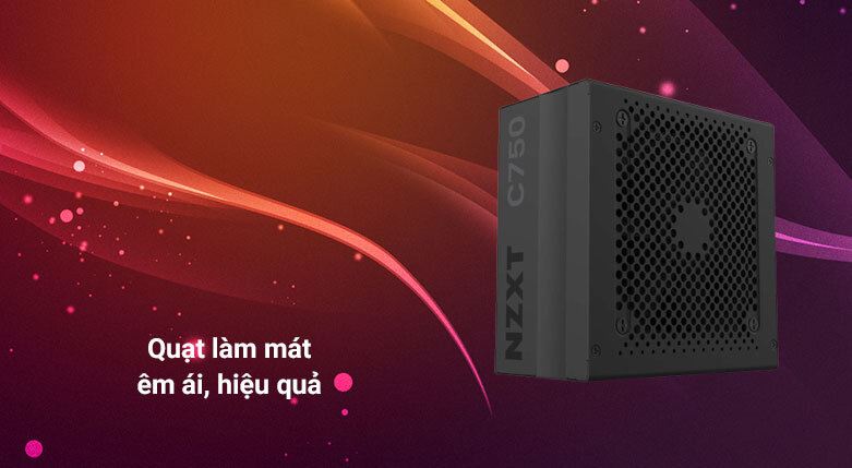 Nguồn/ Power NZXT C750W 80 Gold | Quạt làm mát êm ái, hiệu quả