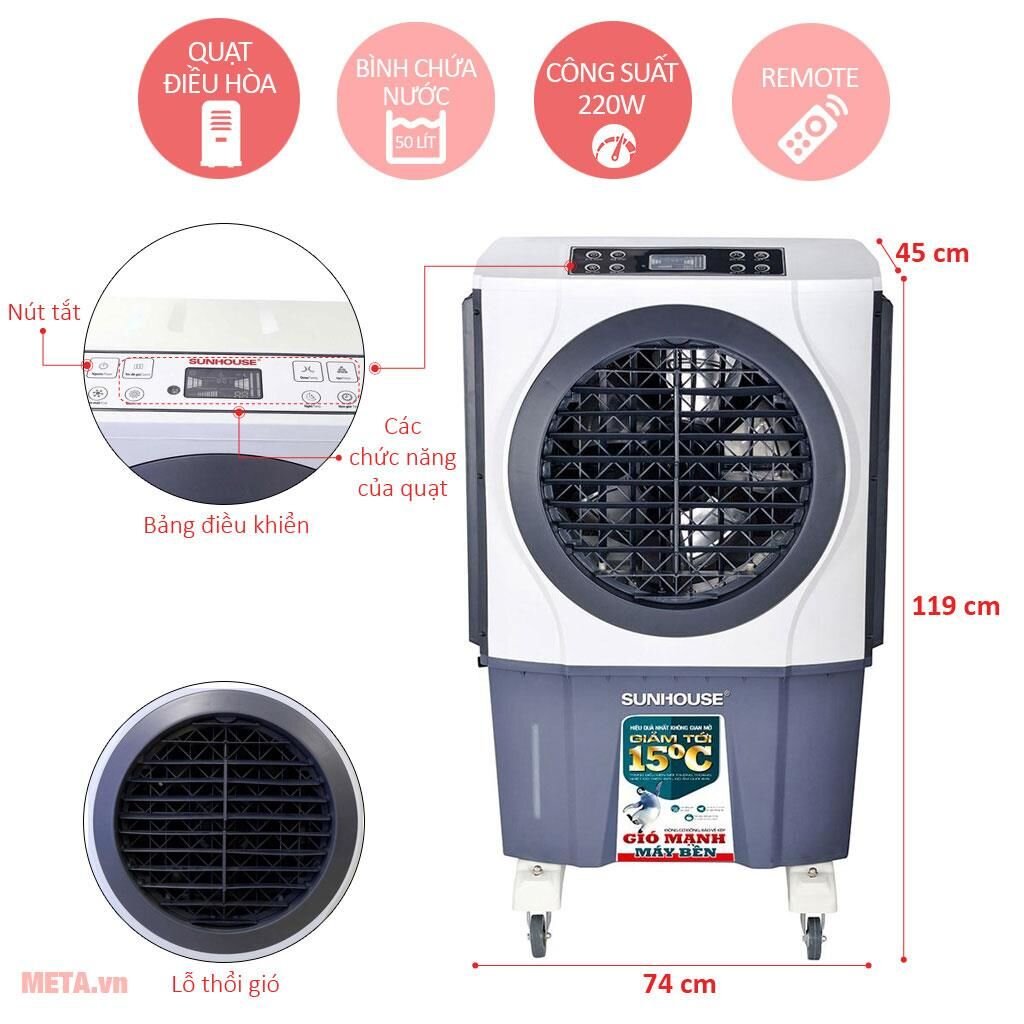 Máy làm mát không khí Sunhouse SHD7752 Máy làm mát không khí Sunhouse SHD7752