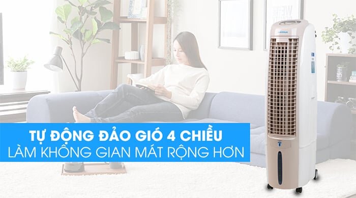 Máy làm mát Daikiosan DKA-02500B có khả năng tự động đảo gió 4 chiều
