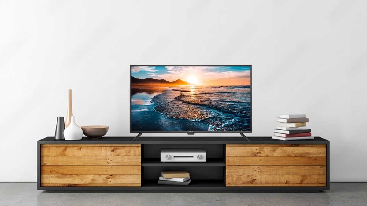 Không gian trưng bày tivi Aqua 4K 43 Inch LE43AQT6600UG đẹp mắt