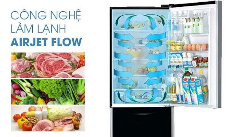 Ngăn thực phẩm tươi sống của tủ lạnh Hitachi R-SG38PGV9X