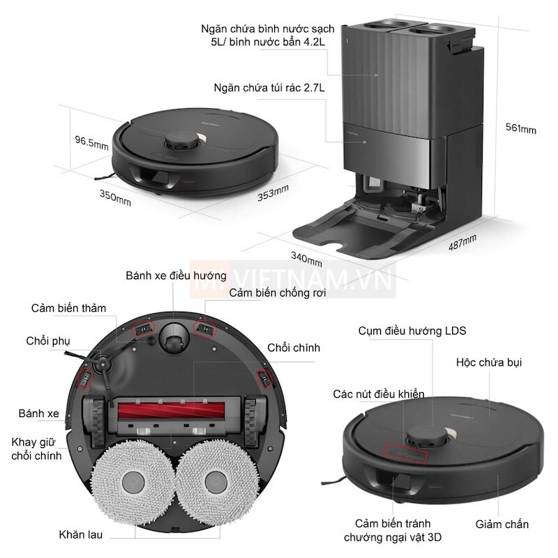 Được trang bị hệ thống định vị LiDAR thông minh, robot Roborock Q Revo