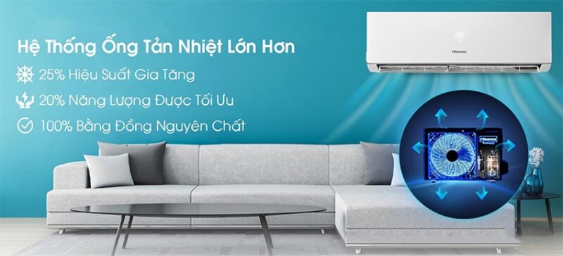 Điều hòa Hisense Inverter 18000 BTU 1 chiều AS-18CR4RXADBI00 gas R-32