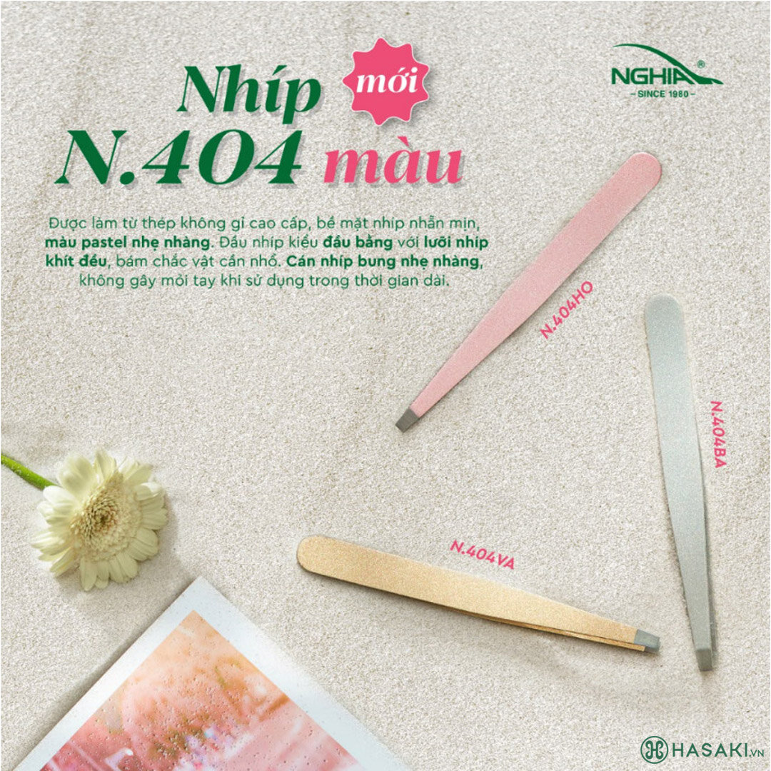 Sản phẩm Nhíp Đầu Ngang Kềm Nghĩa Thép Không Gỉ N.404 Màu hiện đã có mặt tại Hasaki