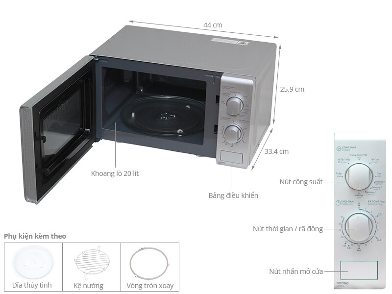 Lò vi sóng Sharp R-G226VN 20 lít