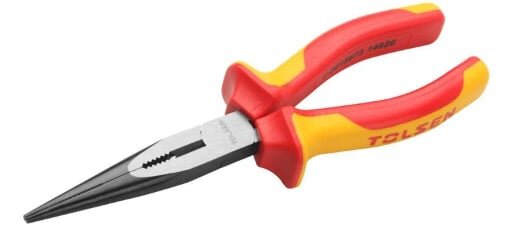Kìm mũi nhọn cách điện 1.000V Tolsen V16098 Kìm mũi nhọn cách điện 1.000V Tolsen V16098