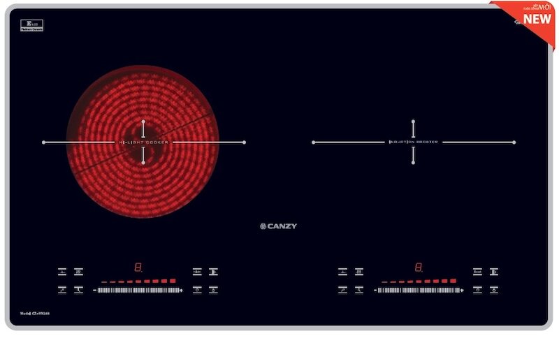 Bếp điện từ đôi Canzy CZ-VNH268 sở hữu thiết kế sang trọng