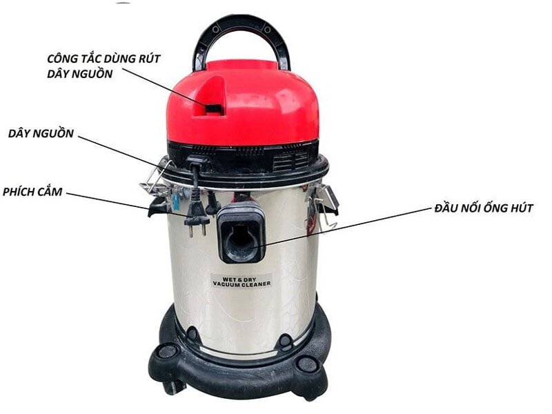 Các bộ phận máy hút bụi khô và ướt