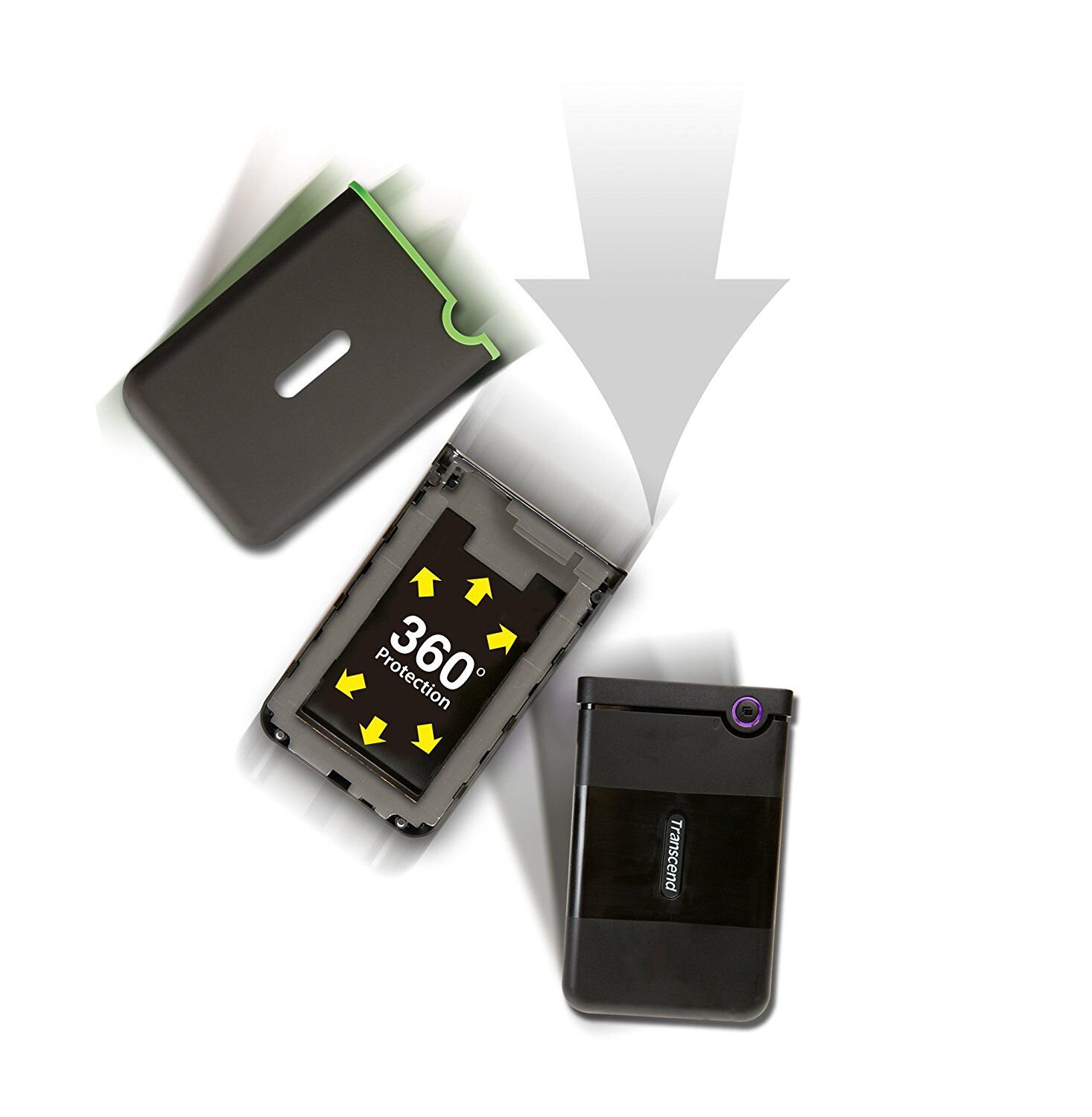 Ổ cứng di động Transcend 4TB 2.5inch StoreJet Slim 25M3S Màu Xám, Chống Sốc  2