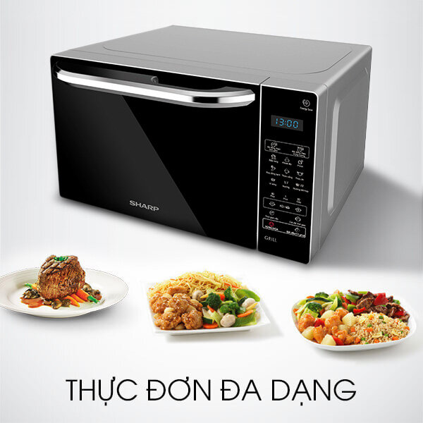 Lò vi sóng Điện tử có nướng 23L Sharp R-G574VN-S Lò vi sóng Điện tử có nướng 23L Sharp R-G574VN-S