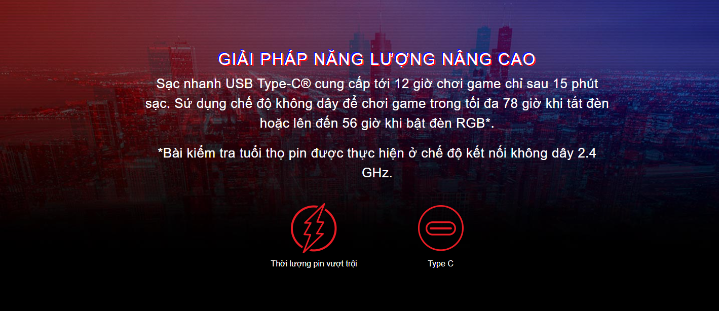 Chuột game không dây Asus ROG Keris EVA (USB/RGB/Tím) (P517) 8