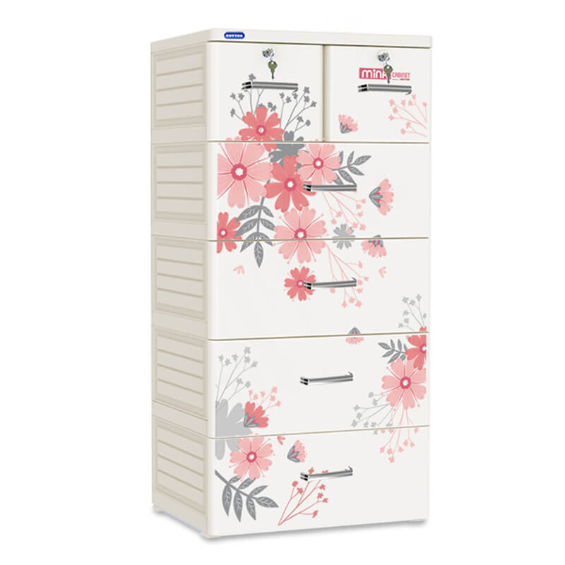 Tủ nhựa Mina Duy Tân 5 tầng 6 ngăn (màu xám)  Tủ nhựa Mina Duy Tân 5 tầng 6 ngăn (màu xám)