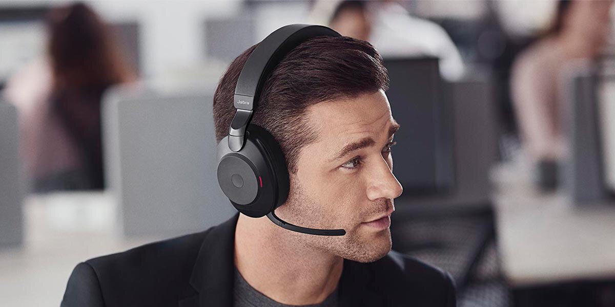 Tai nghe Jabra Evolve2 65 MS Mono Stand (kèm đế sạc)