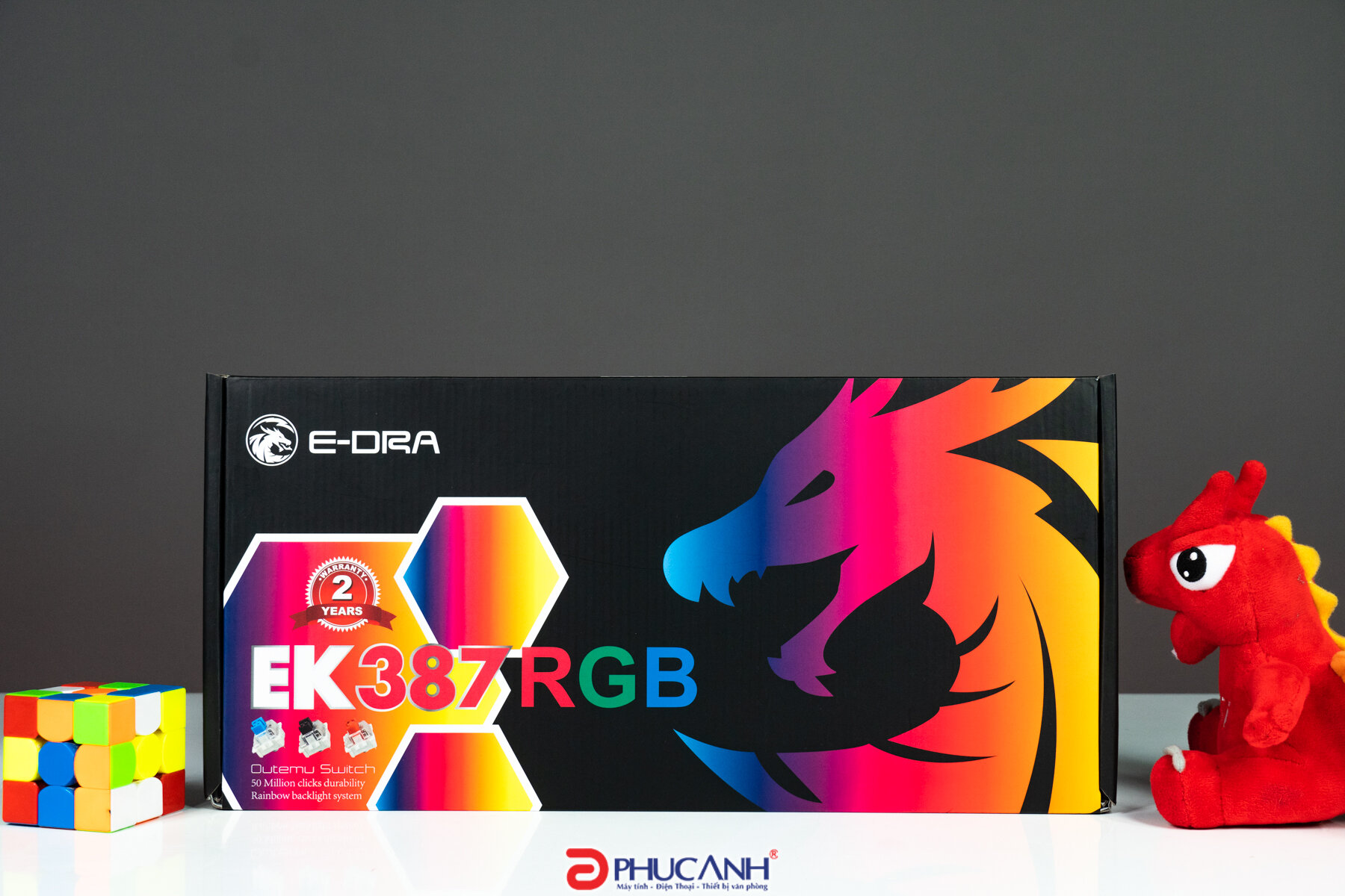 Bàn phím cơ E-Dra EK387 RGB Red Switch (TKL)