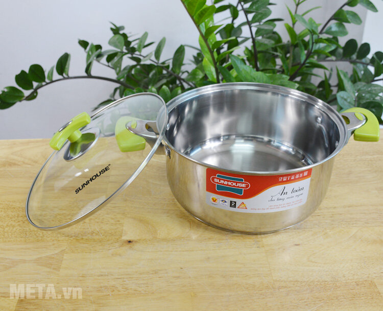 Bộ nồi inox 3 đáy Sunhouse SH336 (3 chiếc)