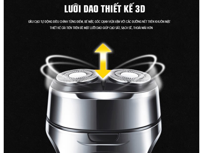 Lưỡi dao thiết kế 3D Máy cạo râu