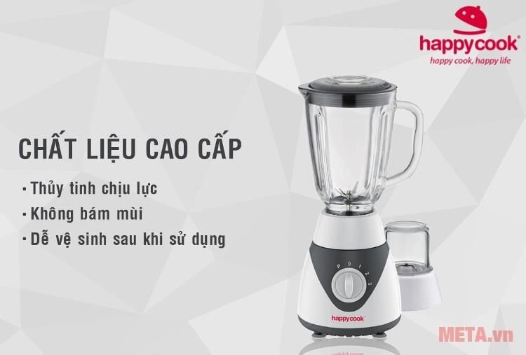 Máy xay sinh tố Happy Cook HCB-1502 - 1,5L (Xám)