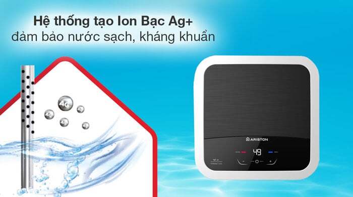 Ariston AN2 30 LUX-D AG+ sử dụng hệ thống tạo ion bạc Ag+ Ariston AN2 30 LUX-D AG+ sử dụng hệ thống tạo ion bạc Ag+