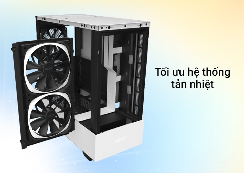 NZXT H510 Elite matte white | Tối ưu hệ thống tản nhiệt