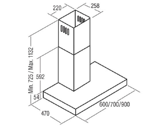Máy hút mùi Cata MIDAS 900 XGBK Máy hút mùi Cata MIDAS 900 XGBK