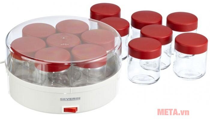 Máy làm sữa chua Severin JG 3519 - 14 cốc thủy tinh Máy làm sữa chua Severin JG 3519 - 14 cốc thủy tinh