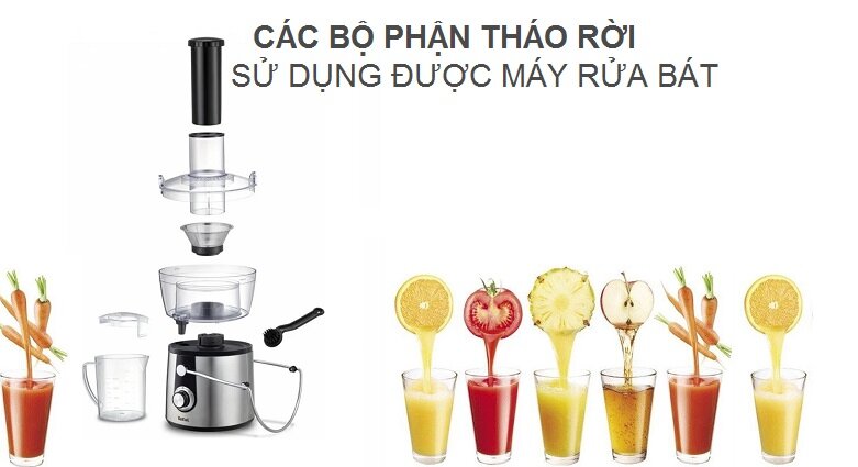 Máy ép trái cây Tefal ZE550D38 | Các bộ phận tháo rời