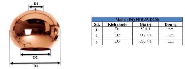 Đèn treo trang trí Điện Quang ĐQ HDL03 D150GO (thân hình tròn, D150) (Sao chép)