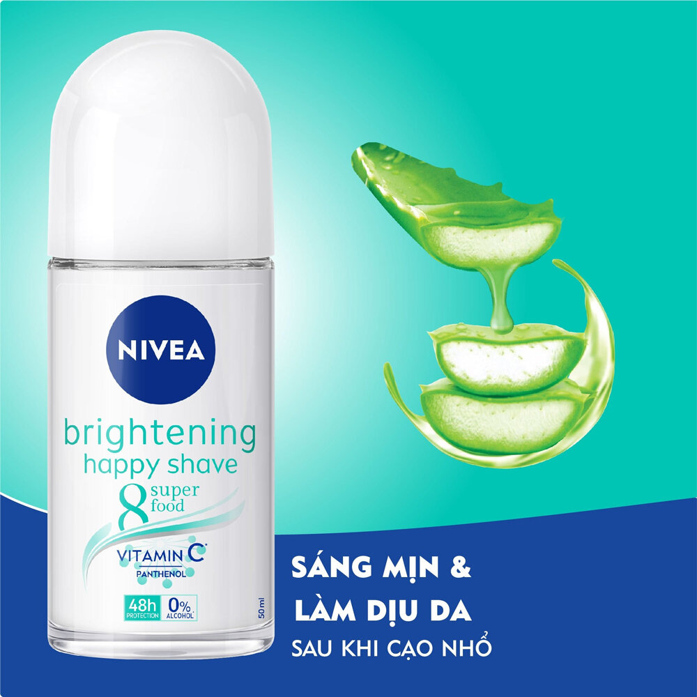 Lăn Ngăn Mùi Nivea Happy Shave Sáng Mịn Làm Dịu Da 50ml