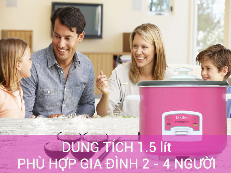 Nồi cơm điện Delites 1.5 lít NCR1501 Nồi cơm điện Delites 1.5 lít NCR1501