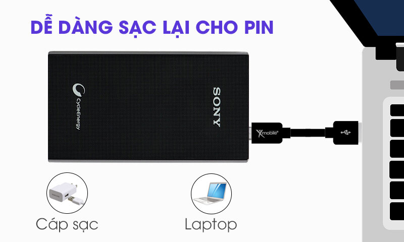 Pin sạc dự phòng Polymer 5.800 mAh Sony CP-E6-BC