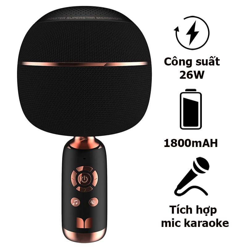 Độ nhạy và công suất của micro karaoke tích hợp loa Bluetooth Monster M97