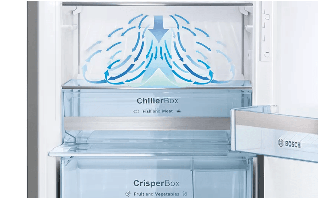 8. Hệ thống MultiAirFlow không khí đa chiều trên tủ lạnh Bosch Multidoor KFN86AA76J