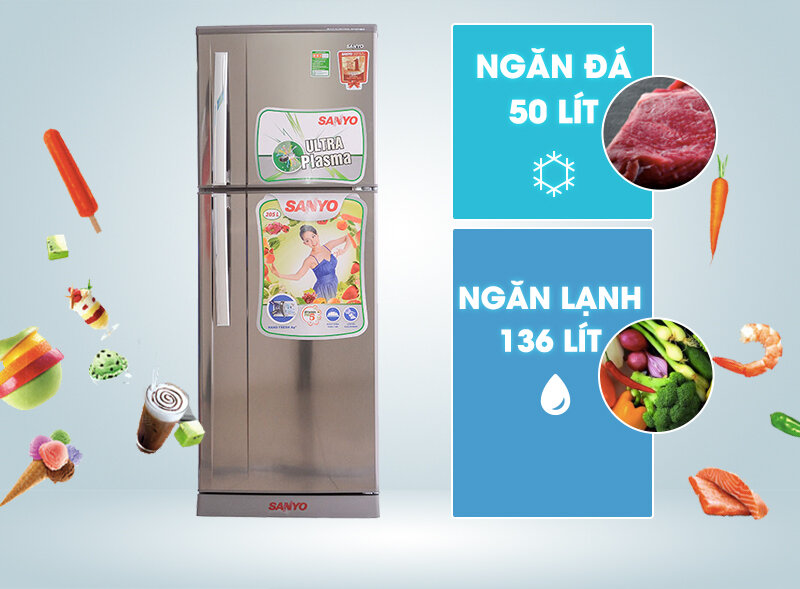 Tủ lạnh Sanyo 186 lít SR-P205PN Tủ lạnh Sanyo 186 lít SR-P205PN