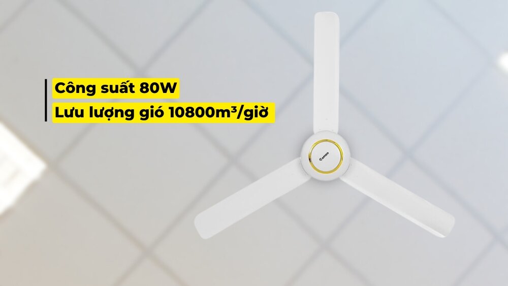 Quạt sở hữu công suất mạnh mẽ
