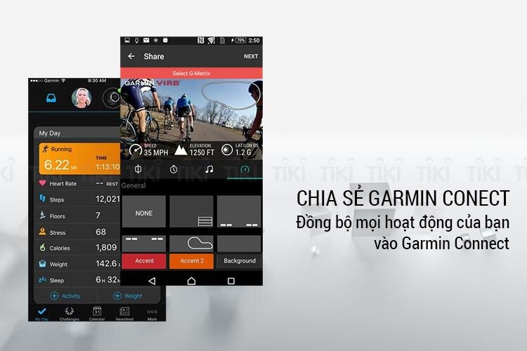 Đồng hồ thông minh Garmin Vivomove HR Sport, Black, VN