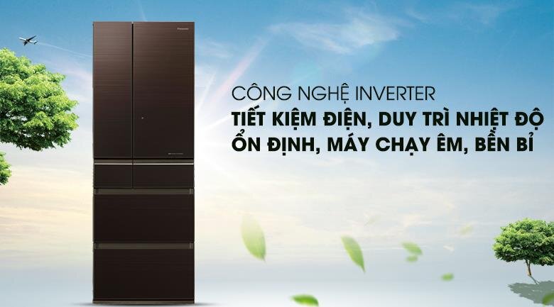 Tủ lạnh 6 cánh 491 Lít Inverter Panasonic NR-F503GT-T2