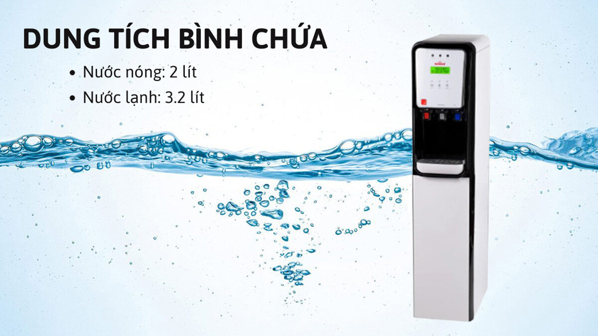 Robot UHC-6911 có dung tích bình chứa nóng lạnh lớn
