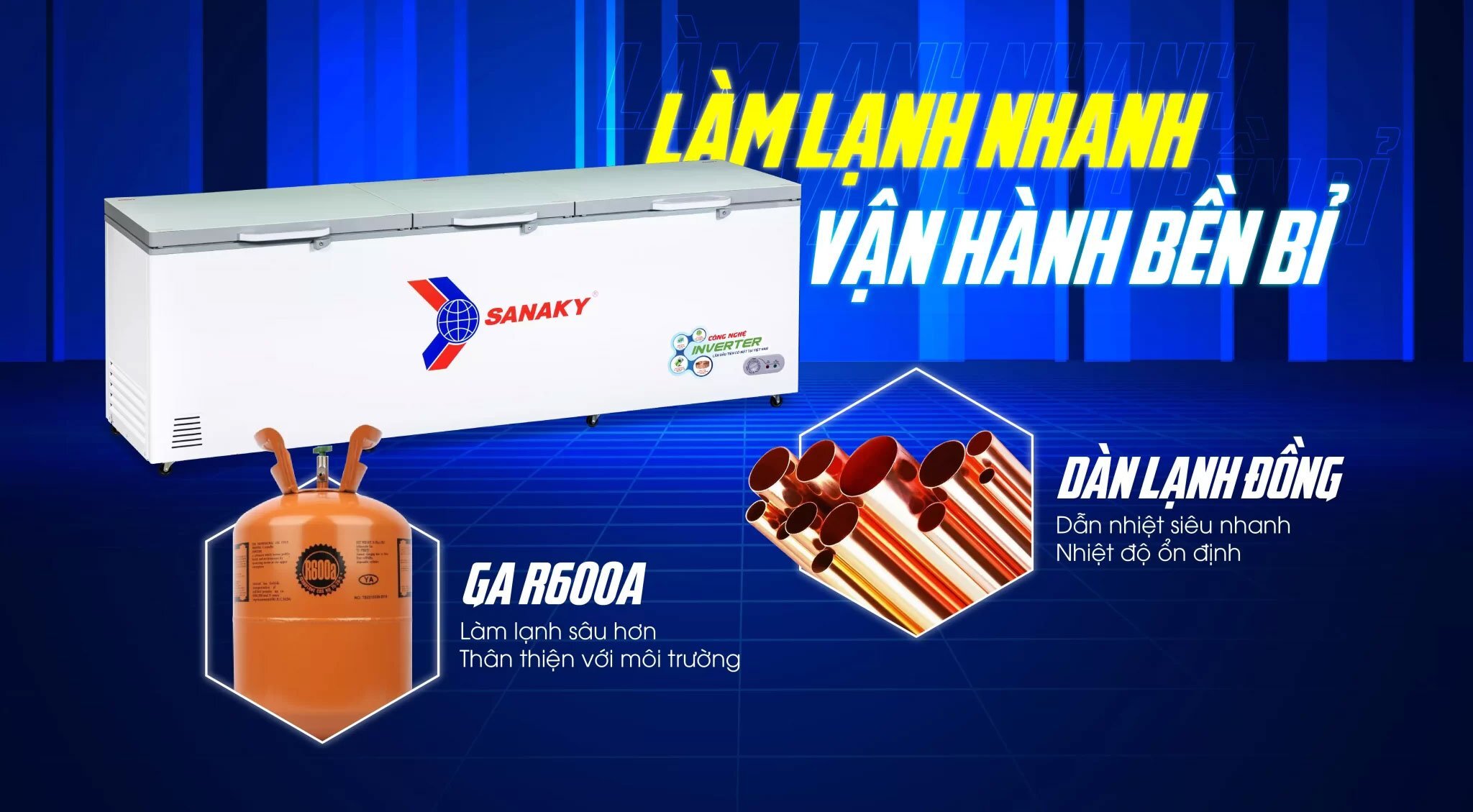 Tủ đông công nghiệp có dàn lạnh đồng Tủ đông công nghiệp